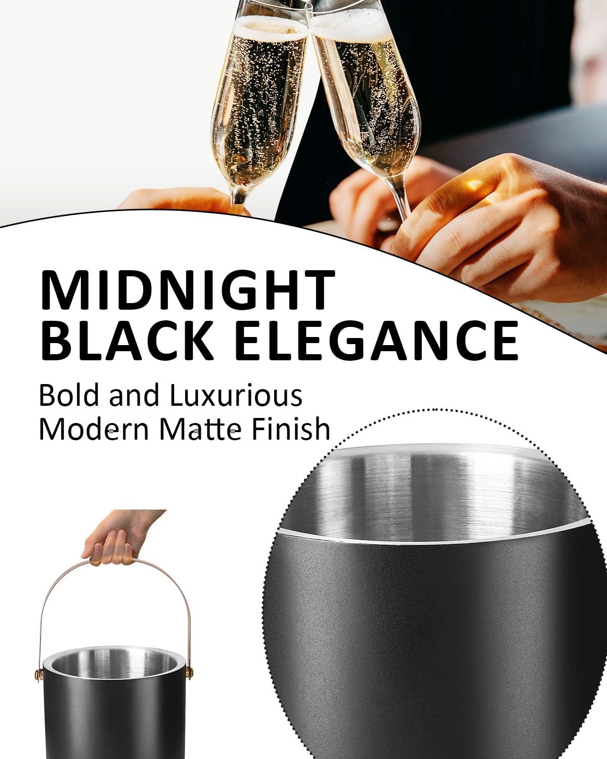 Bakpoco ice bucket arranged in a stylish party setup for cocktails