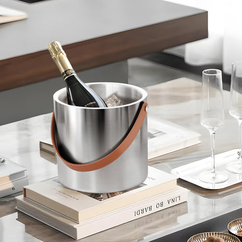 Bakpoco ice bucket strainer keeps melted water away for solid cubes.