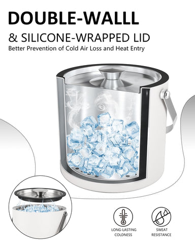 Bakpoco ice tongs and scoop included for hygienic ice handling.