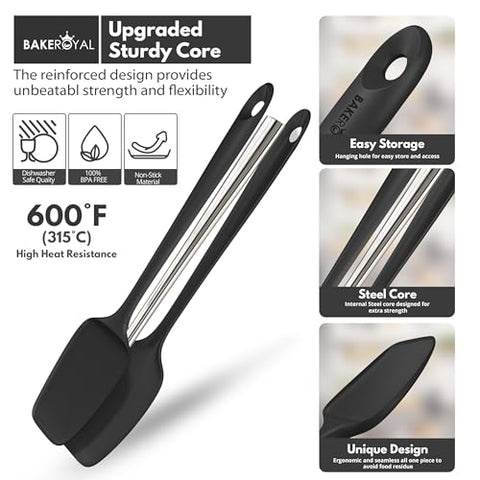 BakeRoyal mini spatula handles small jars with precision.