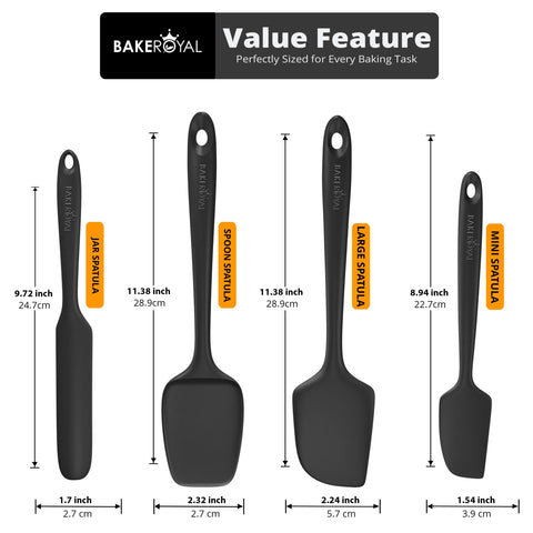 BakeRoyal spoonula blends flexible scraping and mixing for smooth batters.