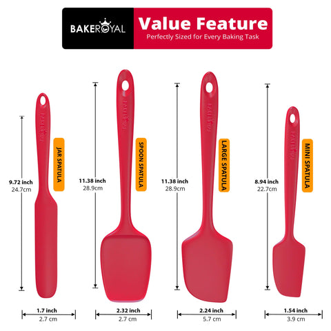 Bakroyal spoonula spatula versatile scraping and mixing in bowls