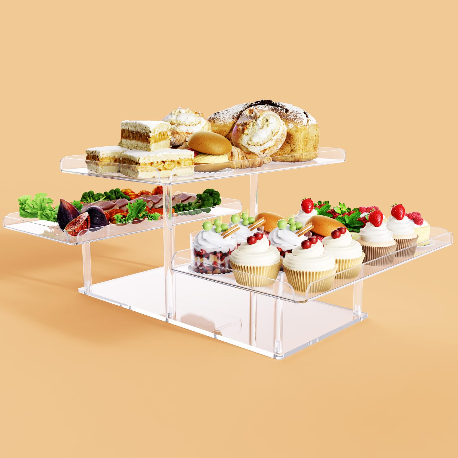 Bakzon acrylic cupcake stand assembly demonstrates quick, tool-free setup for events.