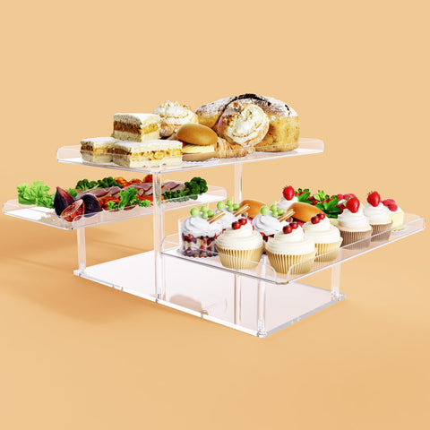 Bakzon acrylic cupcake stand assembly demonstrates quick, tool-free setup for events.