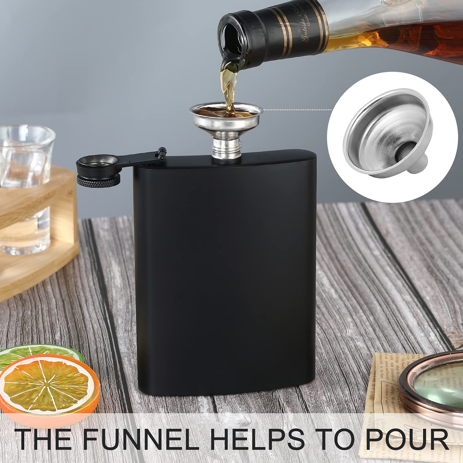 BALABALA hip flask leak-proof cap, laser-welded design prevents spills