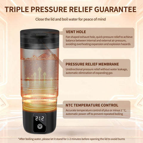 Balabulala Travel Kettle keep-warm feature keeps water ready.