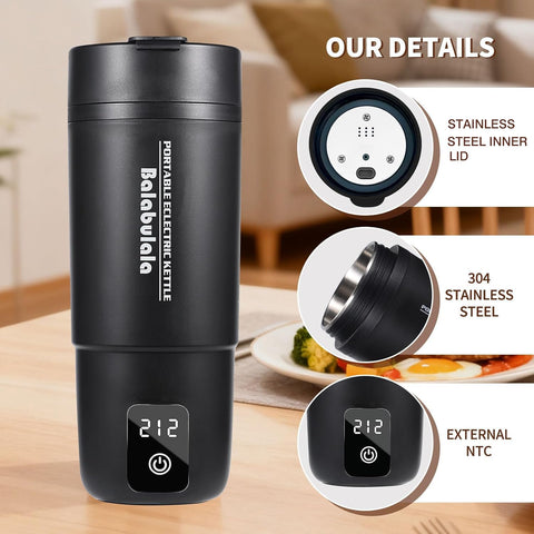 Balabulala Travel Kettle temperature presets indicate six convenient heat levels.
