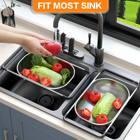 Balavina pasta draining capability handles hot water safely.