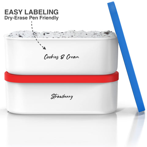 BALCI flexible silicone lids seal tightly to preserve flavors and prevent odors.