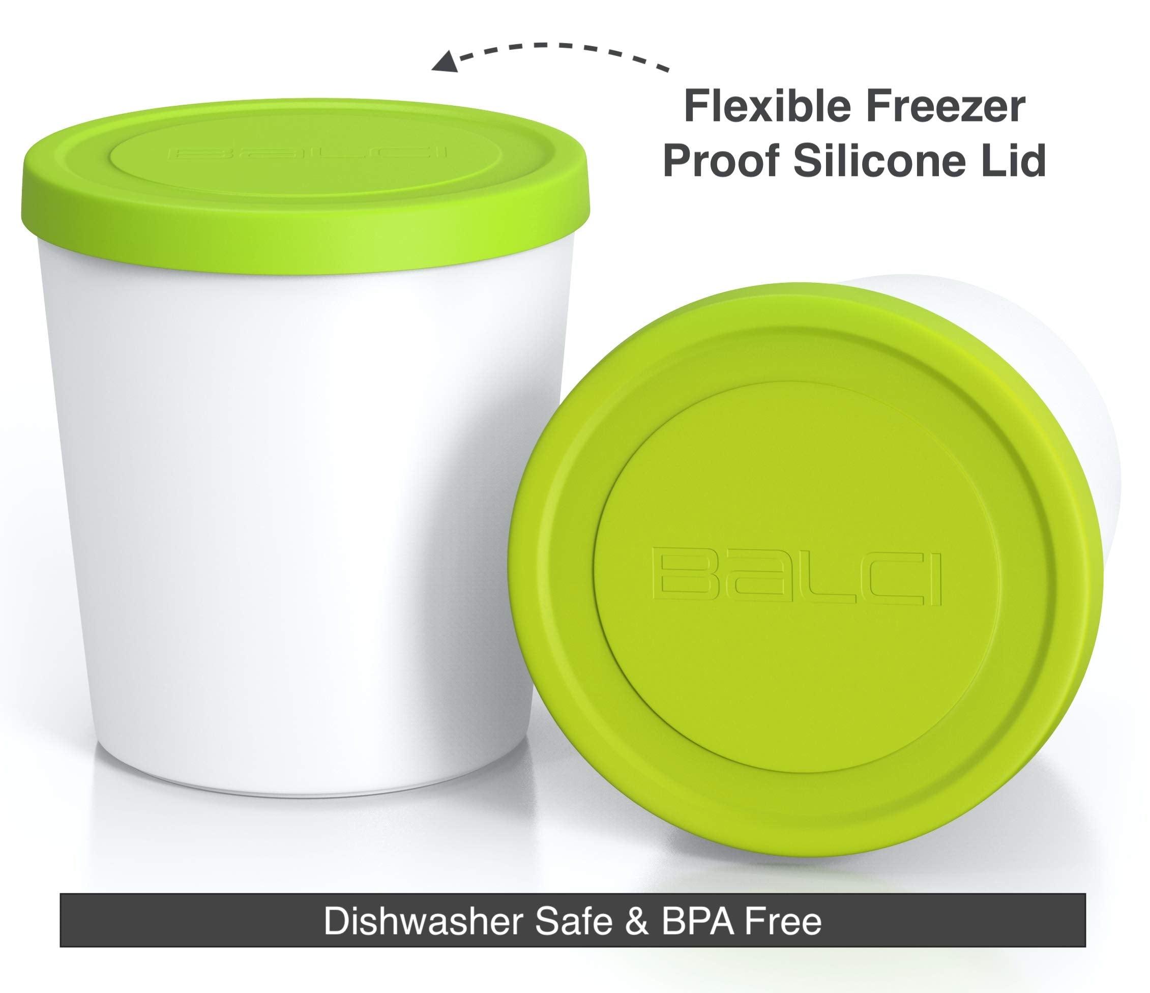 BALCI stackable container with tight seal preserves flavor and saves freezer space