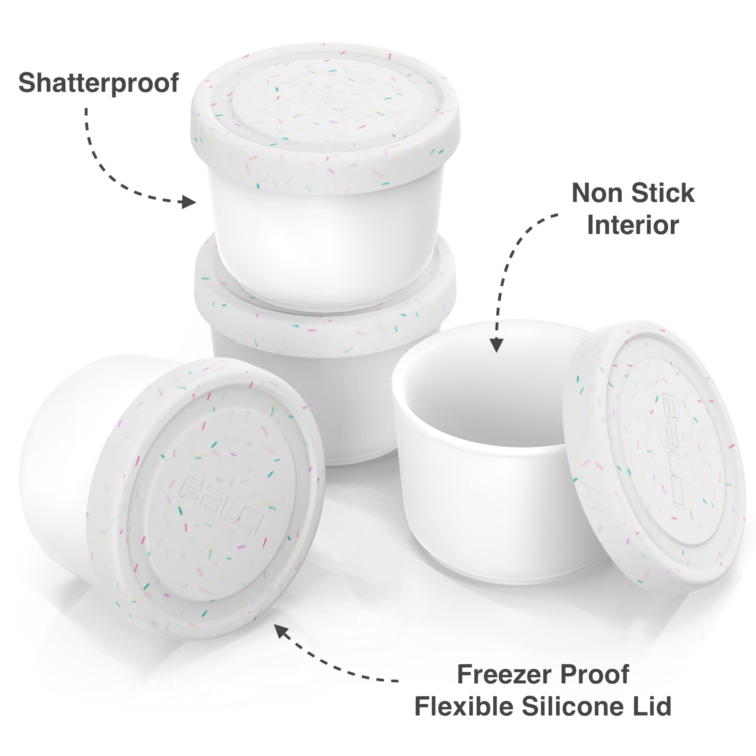 BALCI four-pack lunch-friendly containers ideal for condiments and portions