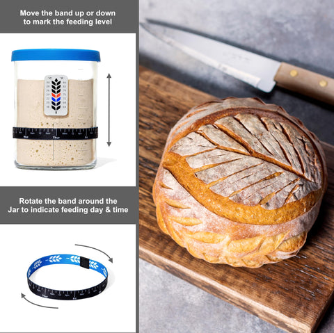 BALCI Cloth cover protects starter while allowing airflow during fermentation.