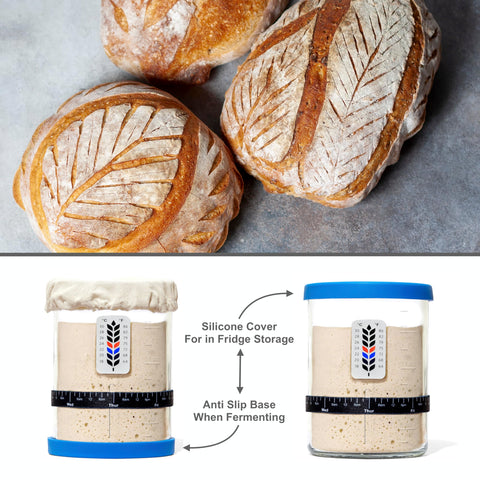 BALCI Glass jar is durable and fridge-to-counter friendly for active starters.