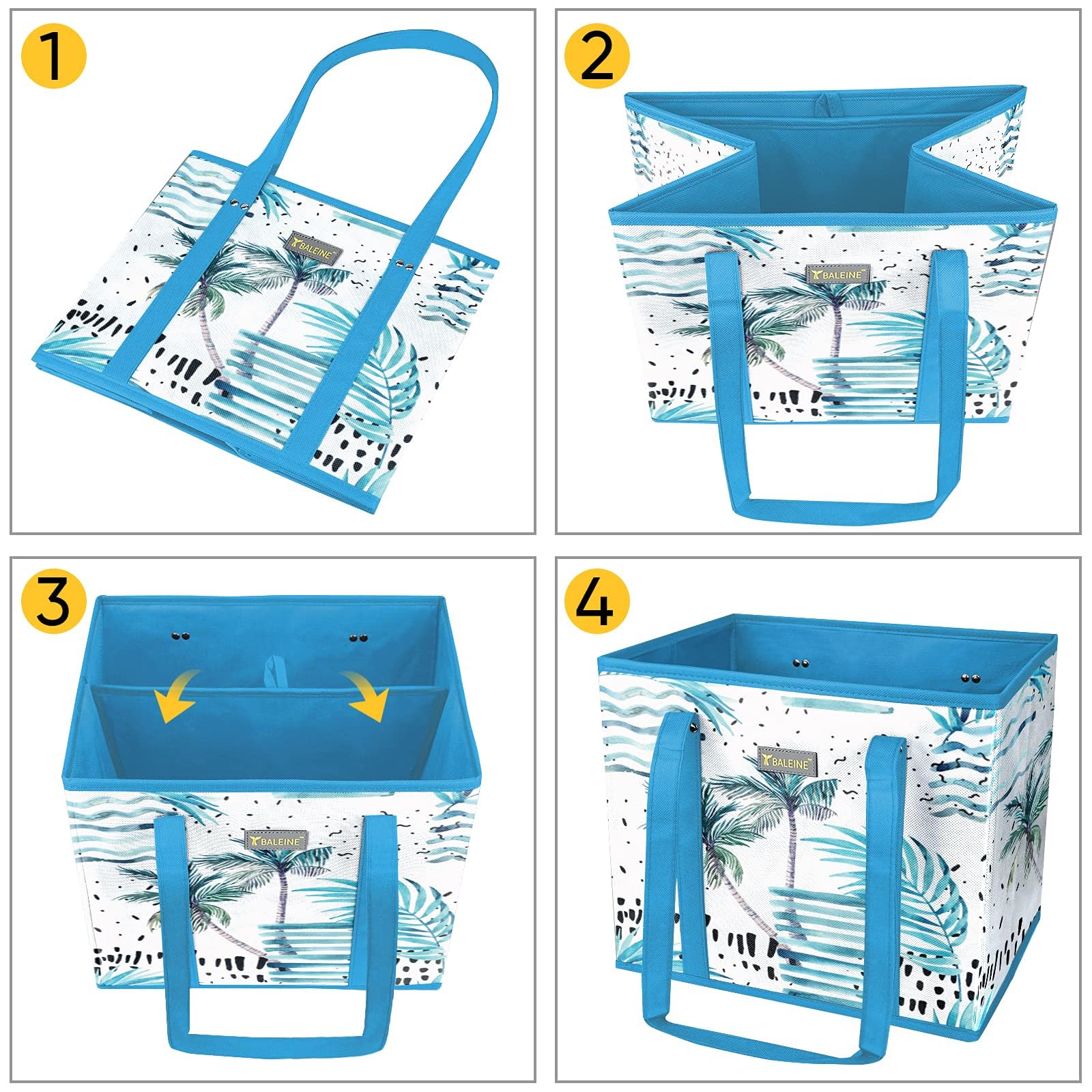 BALEINE Island Breeze reusable bags reduce plastic waste during groceries.