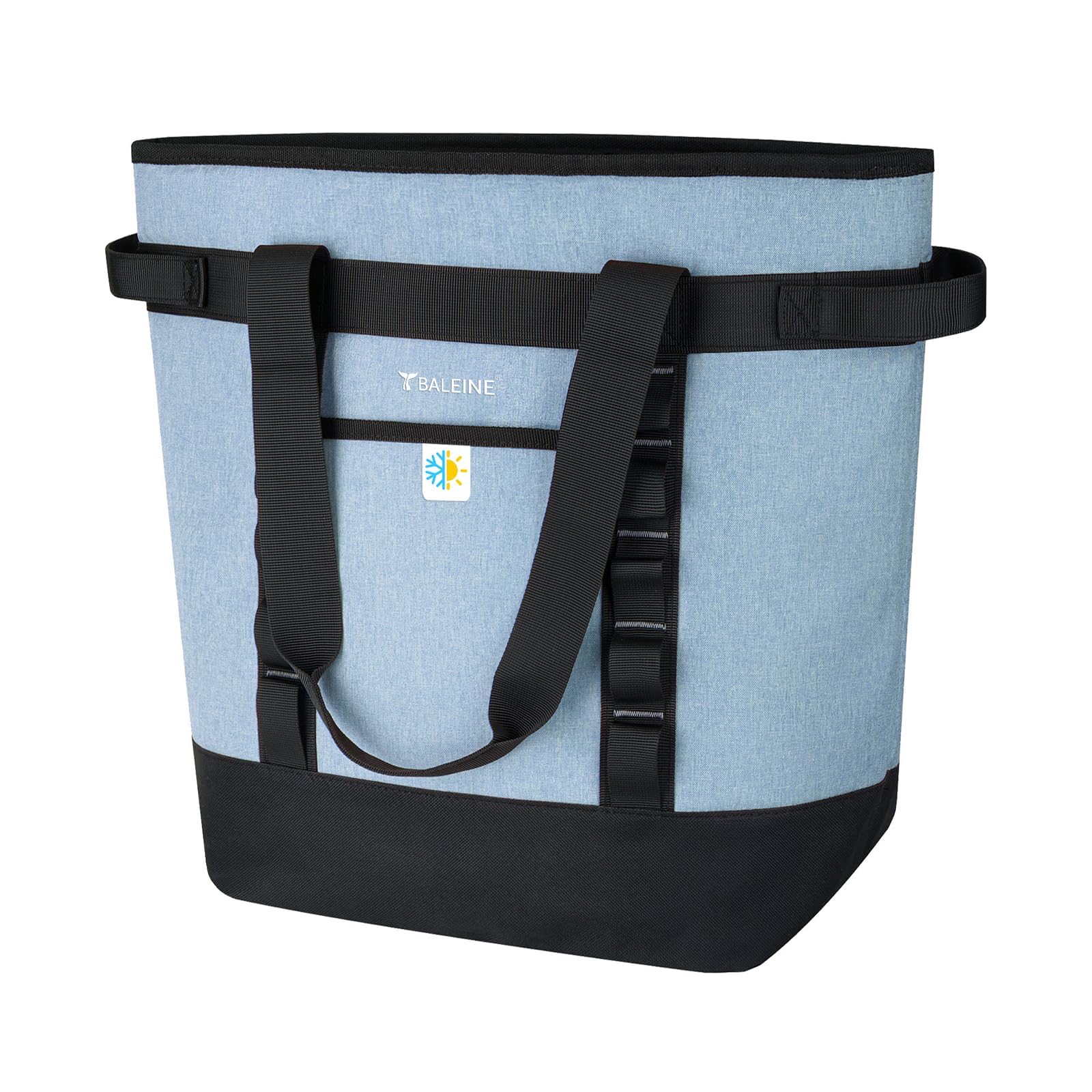 BALEINE large teal cooler bag front view shows rugged build and roomy interior.