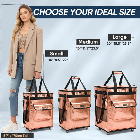 BALEINE shopping trolley with front pocket for secure small-item storage