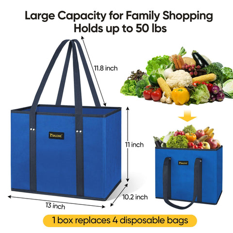 BALEINE 3Pk with reinforced bottom ready for loading groceries.