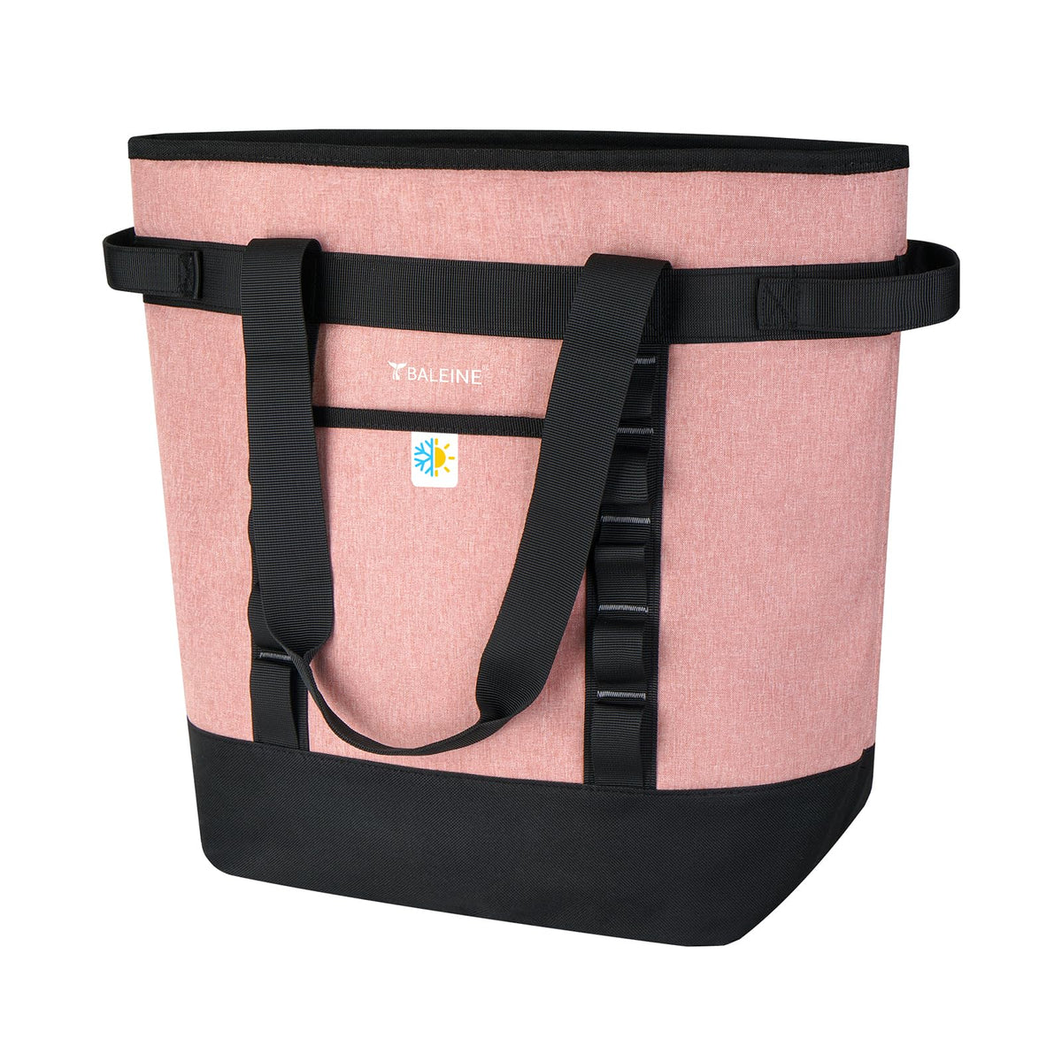 BALEINE large pink 36-can cooler bag top view for organized picnics