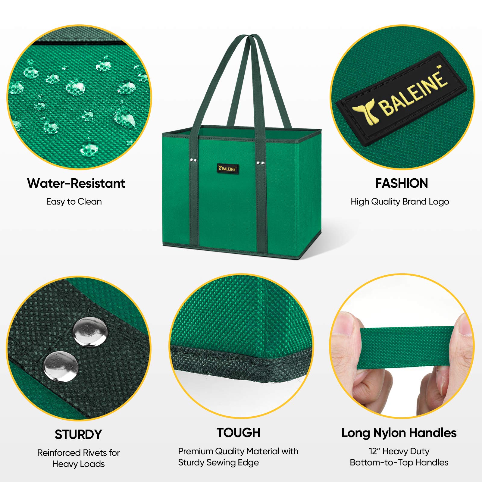 BALEINE organized-shopping-cart-green shows neat arrangement during checkout