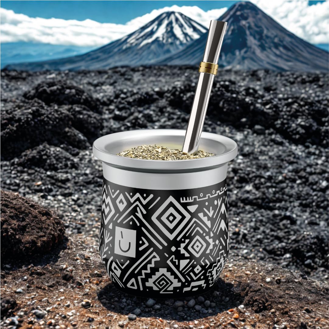 BALIBETOV Yerba Mate Cup modern design with Argentina regional color cues