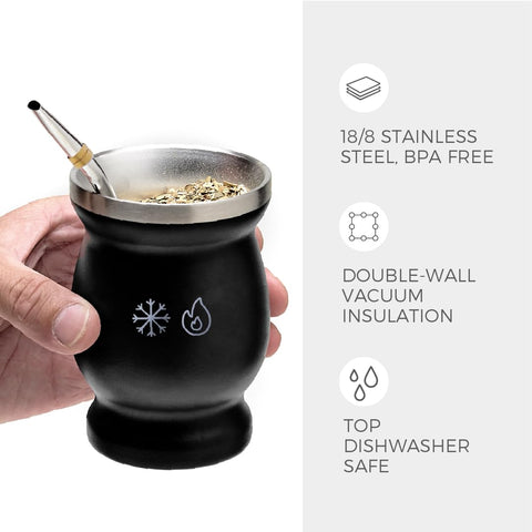 BALIBETOV double-wall design keeps drinks at the right temperature without exterior heat