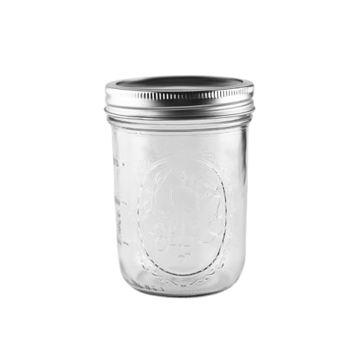 Ball wide-mouth jar ready for fermentation like kombucha or kefir
