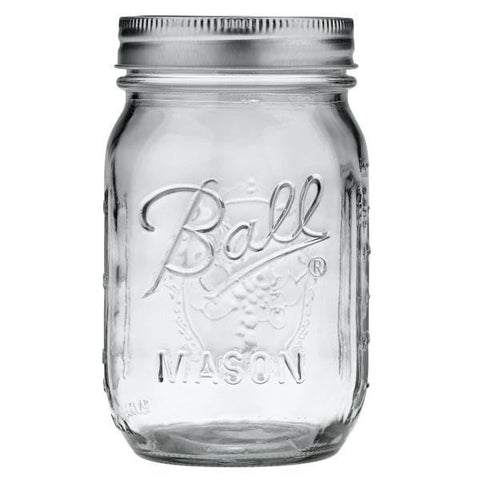 Ball 16oz mason jar empty ready for preserves or crafts