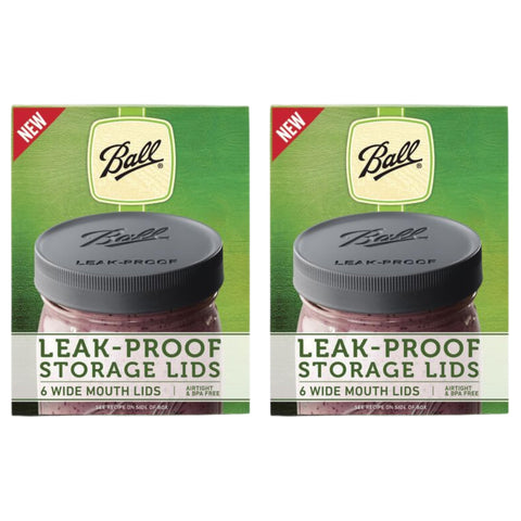 Ball leak-proof lids for wide-mouth jars offering secure closure for canning and storage.