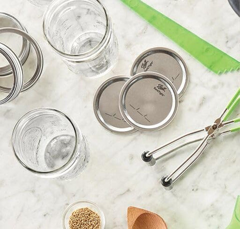 BPA-free Ball lids highlighting safe material.