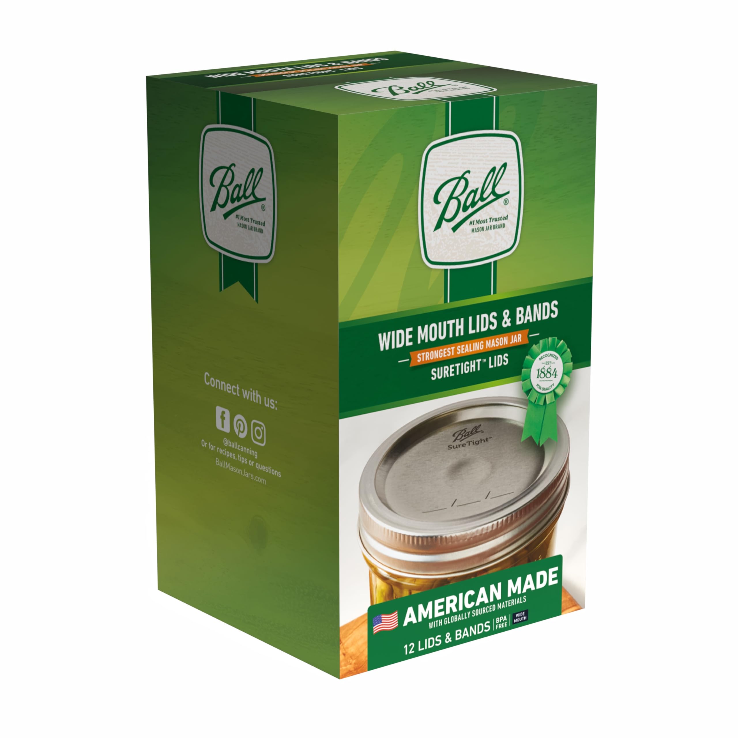 Close-up of Ball lids and bands showing reliable threading for canning
