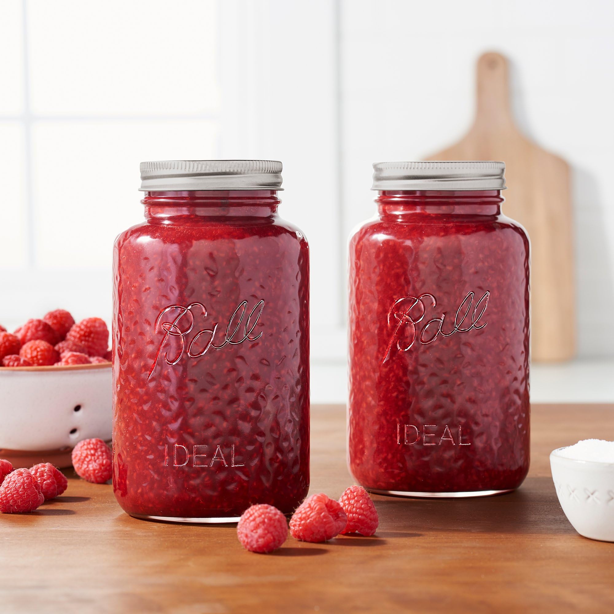 Ball regular-mouth 32 oz jars ideal for pantry storage