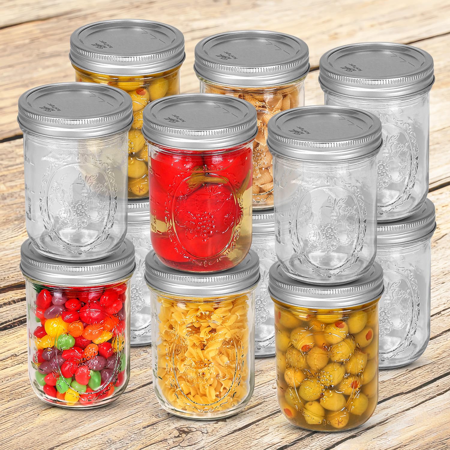 Ball regular-mouth jar shown microwave-safe when lid is removed for quick reheating.