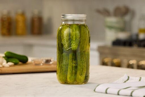 Ball 64oz jars support batch prep with wide openings for whole fruits.
