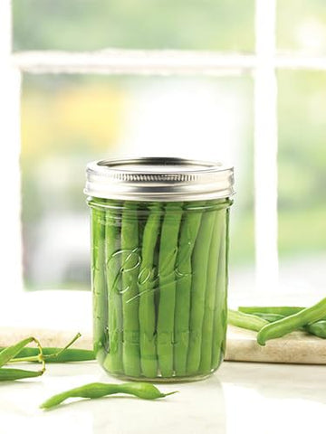 Ball wide mouth 16oz jar in kitchen storage setup