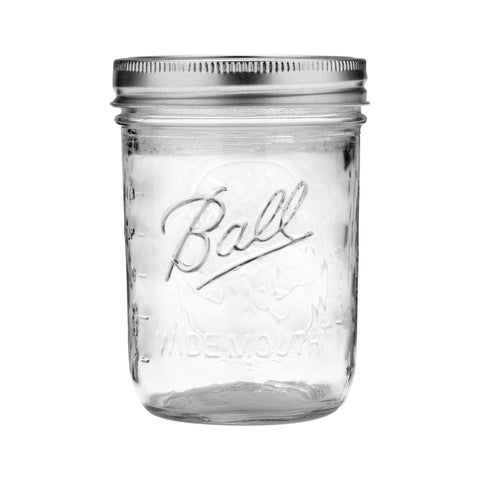 Ball wide-mouth jar open-top with lids showing easy sealing for preserves.