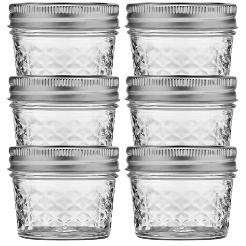 Ball wide-mouth quilted crystal jar with lid and band for canning and storage.