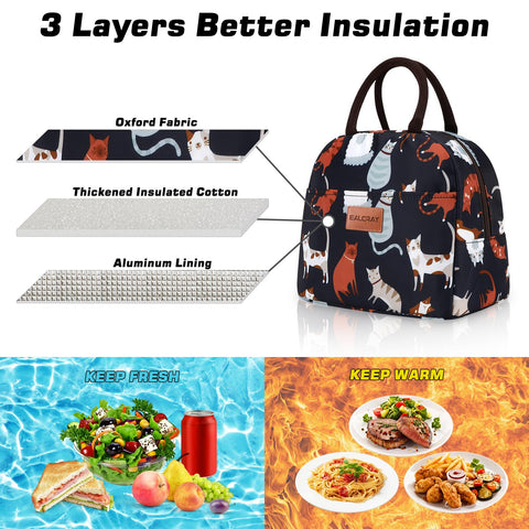 BALORAY lunch bag capacity holds one lunch and snacks