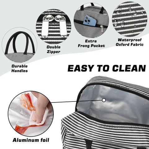 BALORAY zipper stripes add stylish, practical design for on-the-go meals.