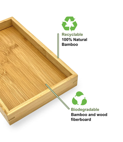 Bam & Boo tray organized desk essentials in style, reducing clutter with compact design.