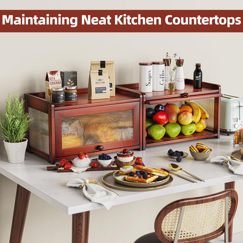 BAMBANG Bread Box features anti-skid feet for stable placement.