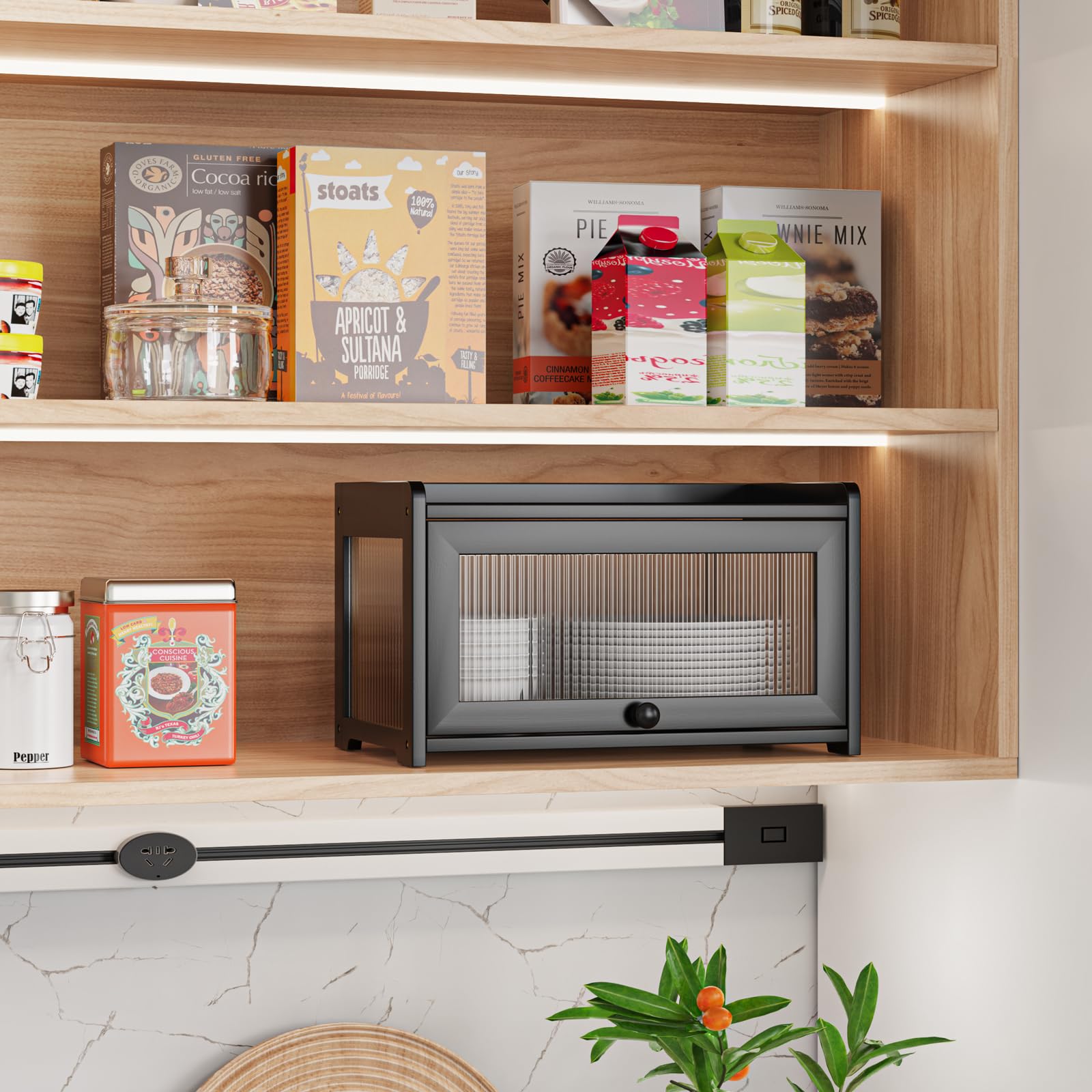BAMBANG bread box includes assembly accessories for quick setup