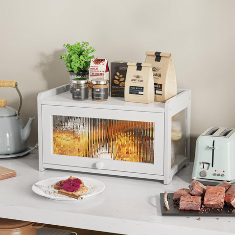 BAMBANG bread box right window provides easy access while keeping crusts fresh