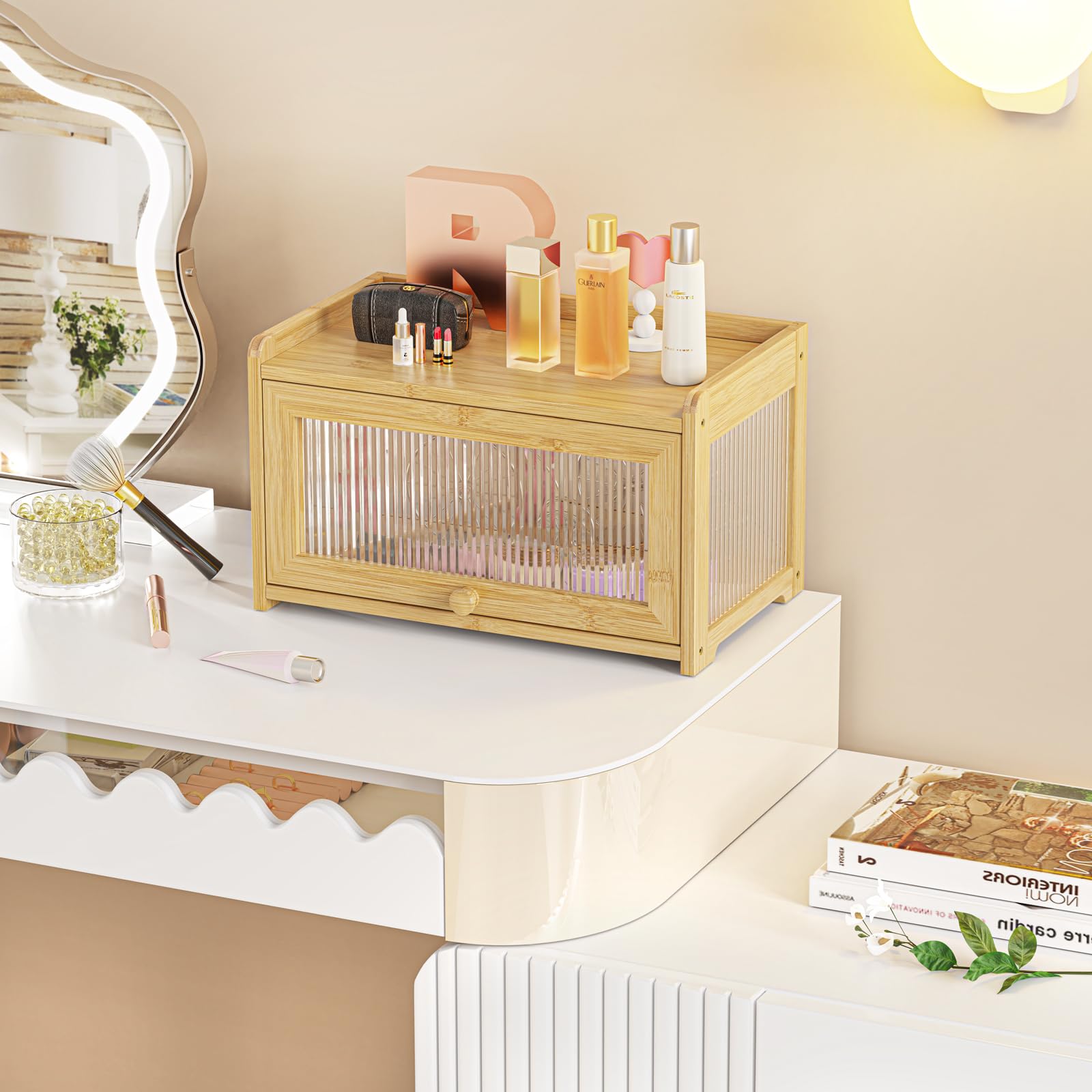 BAMBANG bread box spacious interior fits multiple loaves securely.