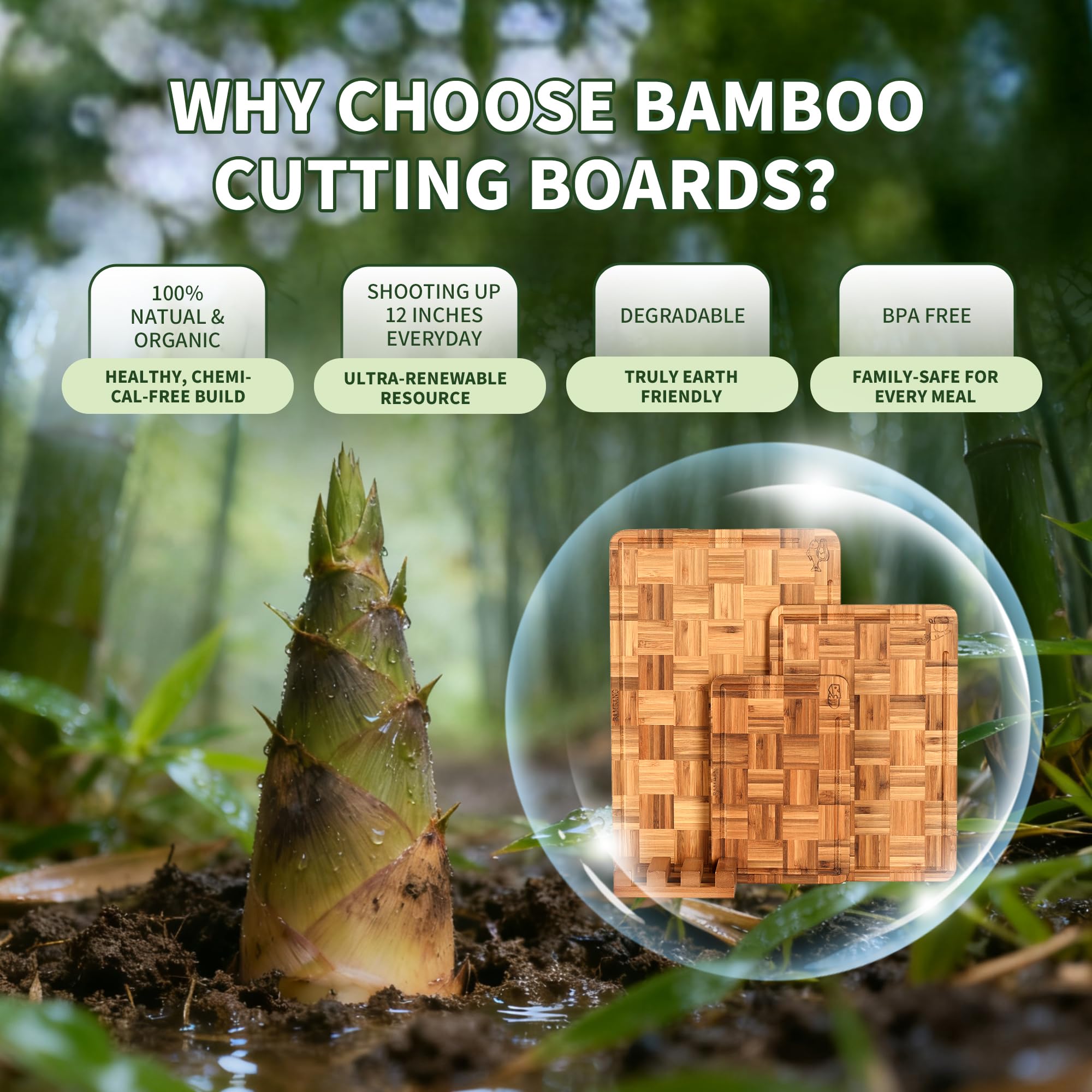 BAMBANG eco-friendly bamboo construction for durable cutting surfaces