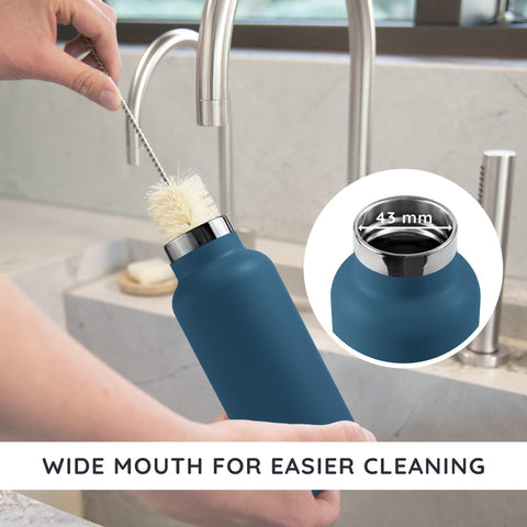 Bambaw 32oz insulated bottle interior view highlights lead-free, BPA-free materials.