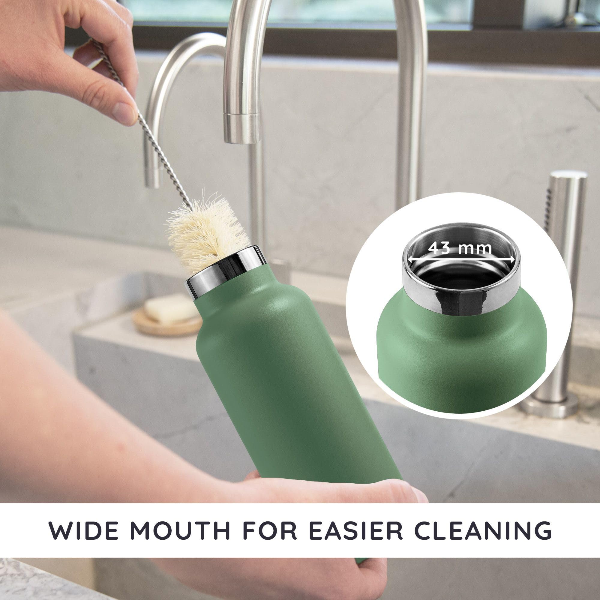 Bambaw bottle opening with ice cubes for refreshing drinks