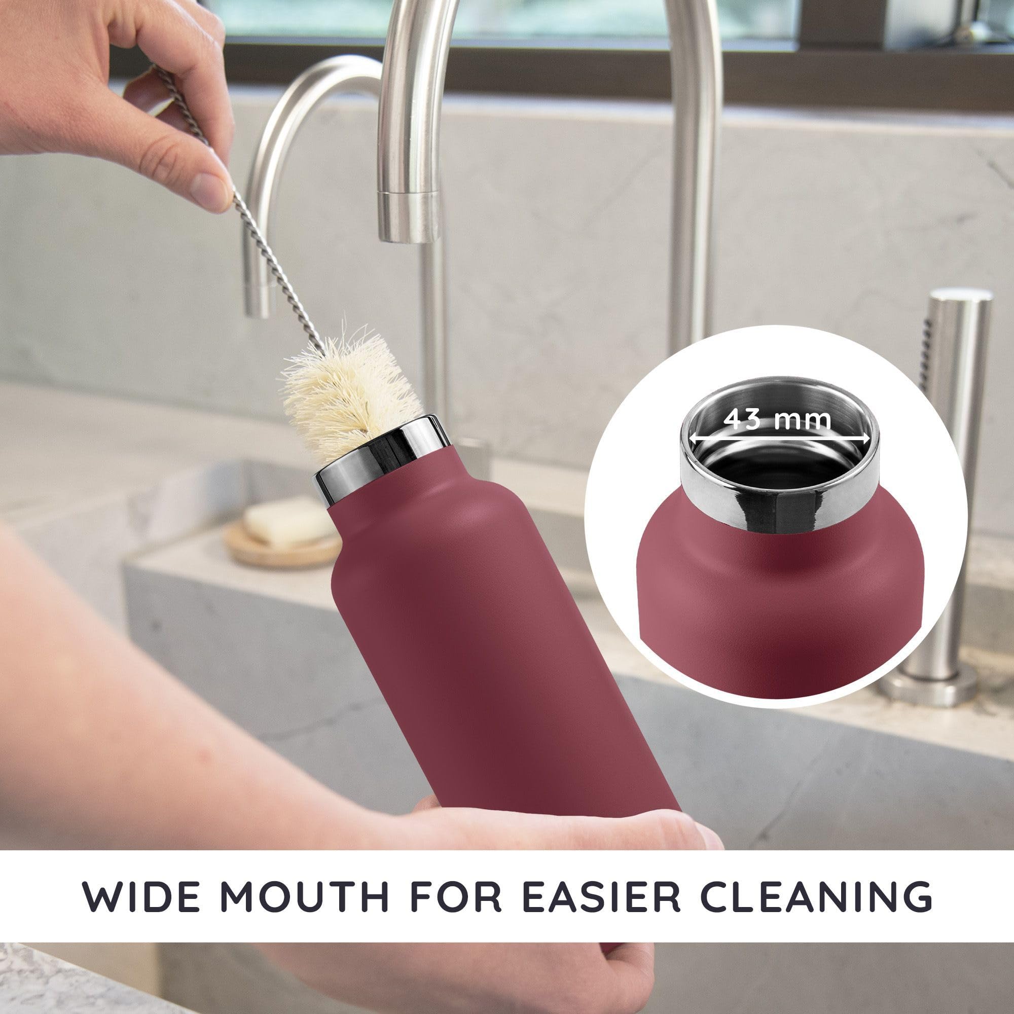Bambaw bottle Red Berry double-wall insulation preserves temperature