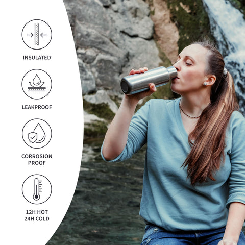 Wide-mouth opening on Bambaw bottle suitable for ice and infusions.