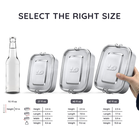 Bambaw lunchbox 18-8 stainless emphasizes durable metal construction and easy cleaning.