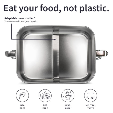 Bambaw lunchbox BPA-free silicone seal ensures safe, odor-free food storage.